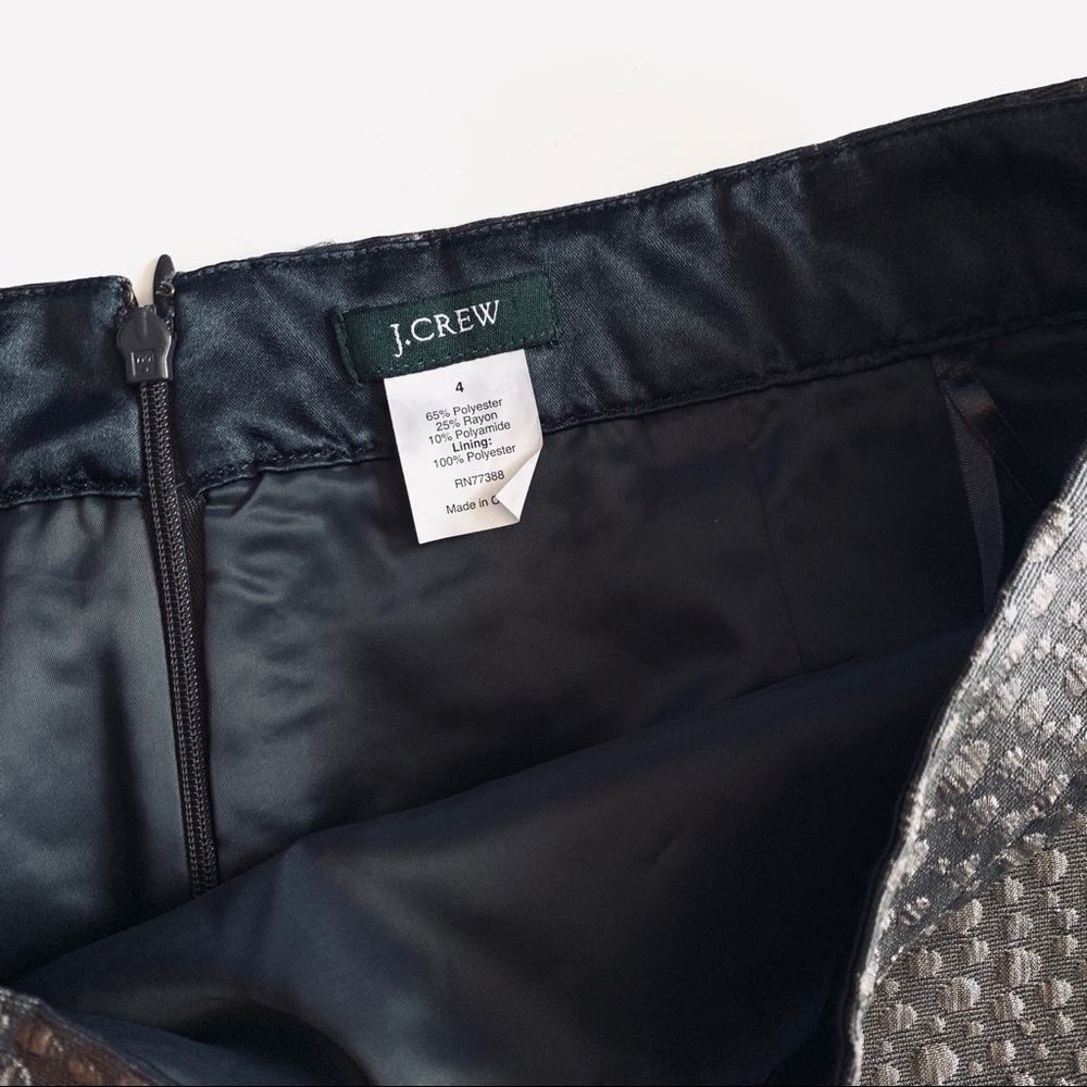 J. Crew Shiny Circle Pattern Textured Pencil Skirt - image 4